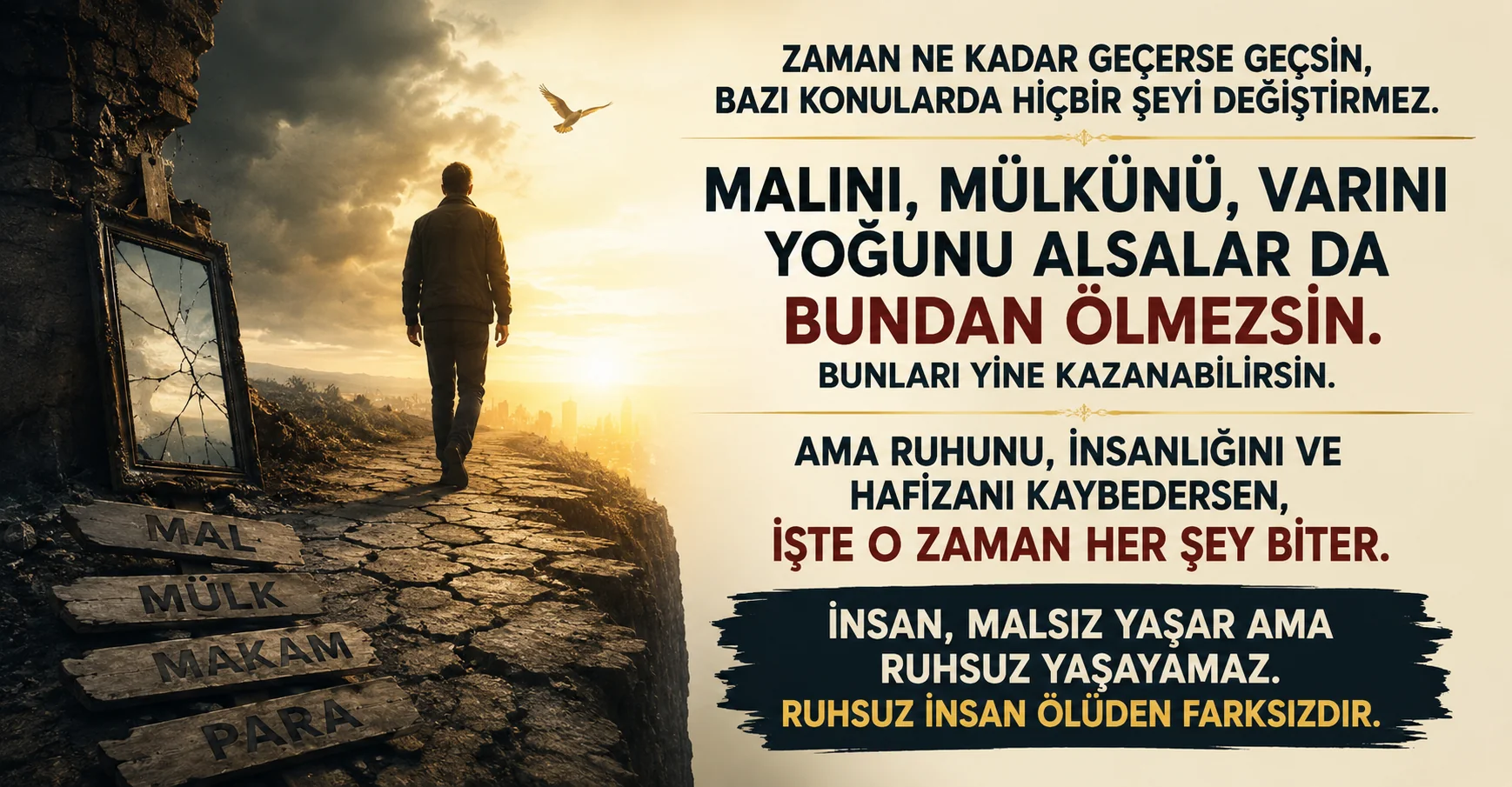 İnsanın Asıl Kaybı Cebinden Değil, Ruhundan Başlar.